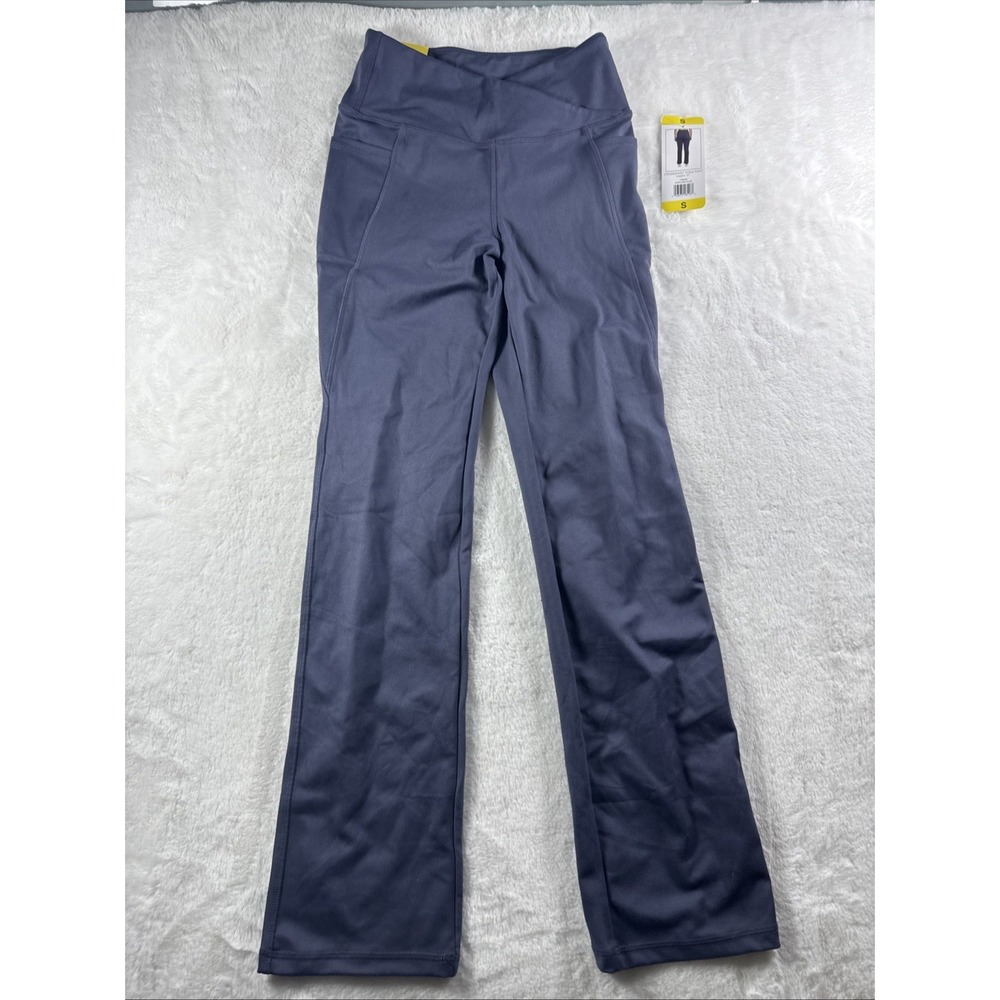 Jockey Womens Crosswaist Yoga Pants Portland Plum Purple Flare Leg Small NWT
